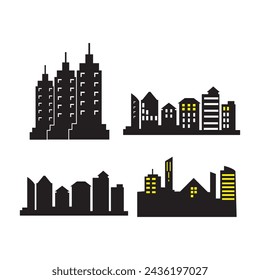 City skyline, city silhouette vector illustration in flat design