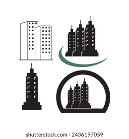 City skyline, city silhouette vector illustration in flat design