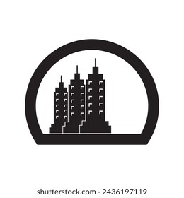 City skyline, city silhouette vector illustration in flat design