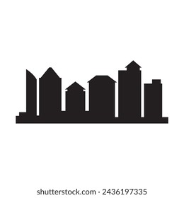 City skyline, city silhouette vector illustration in flat design