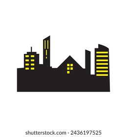 City skyline, city silhouette vector illustration in flat design