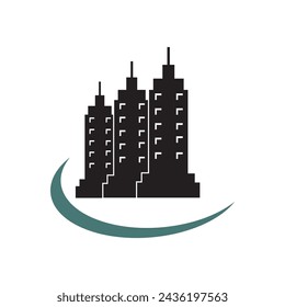 City skyline, city silhouette vector illustration in flat design