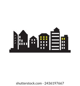 City skyline, city silhouette vector illustration in flat design