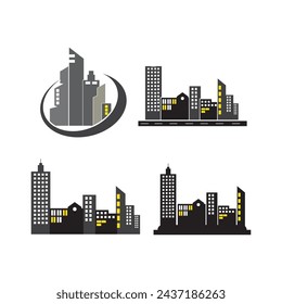 City skyline, city silhouette vector illustration in flat design