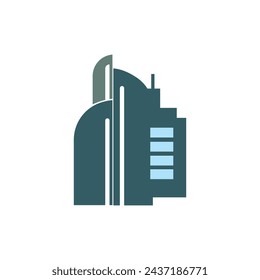 City skyline, city silhouette vector illustration in flat design