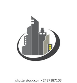 City skyline, city silhouette vector illustration in flat design