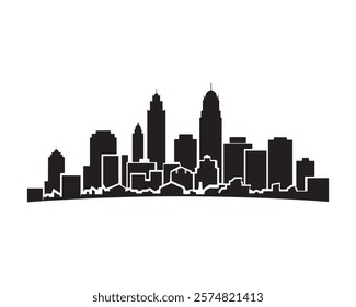 city skyline silhouette vector illustration icon type design