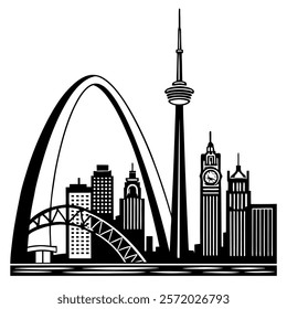 city skyline silhouette Vector Jpeg