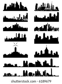 City Skyline and Silhouettes