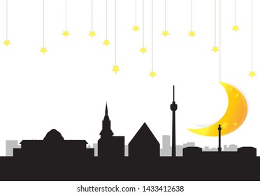 city skyline of Stuttgart in Germany