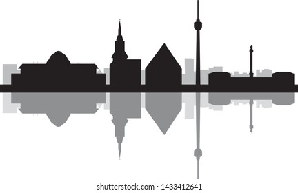 City Skyline Of Stuttgart In Germany