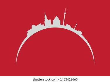 city skyline of Stuttgart in Germany