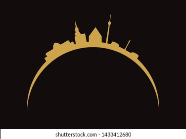 city skyline of Stuttgart in Germany