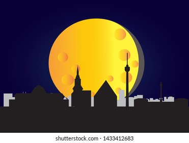 city skyline of Stuttgart in Germany