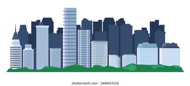 city skyline urban buildings scene