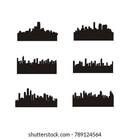 City skyline vector abstract colorful city, building composition sign, icon, logo isolated. Modern flat design eps 10 eps 8