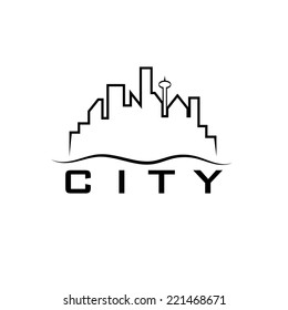 city skyline vector design template