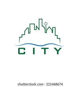 city skyline vector design template