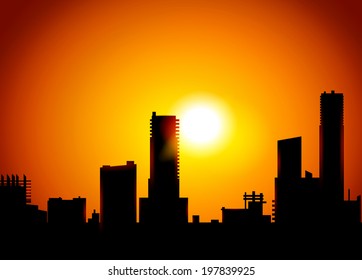 City skyline. Vector eps 10