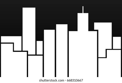 City Skyline - Vector Graphic