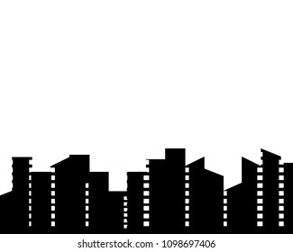 Icono de vector de línea aérea de la ciudad