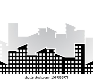 Icono de vector de línea aérea de la ciudad