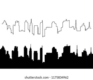 
CITY SKYLINE vector illustration