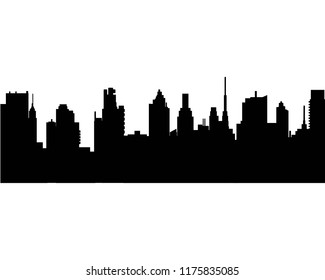 City Skyline Vector Illustration Stock Vector (Royalty Free) 1175835085 ...