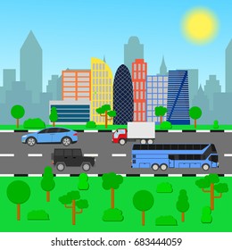 City skyline vector illustration