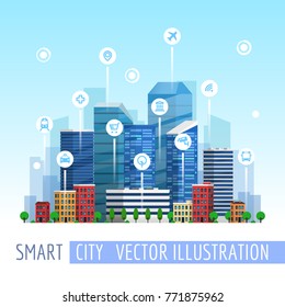 City skyline vector illustration