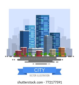 City skyline vector illustration