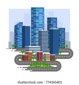 City skyline vector illustration