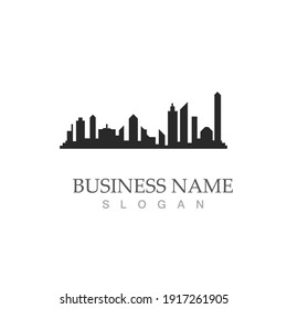 city skyline vector illustration template design