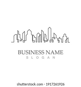 city skyline vector illustration template design