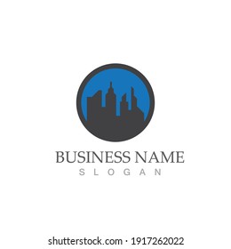 city skyline vector illustration template design