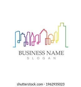 city skyline vector illustration template design