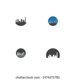city skyline vector illustration template design