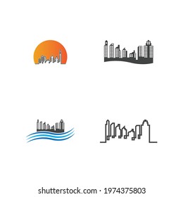 city skyline vector illustration template design