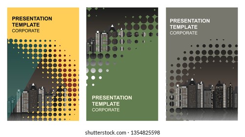 City skyline vector illustration. Urban landscape. Daytime cityscape in flat style