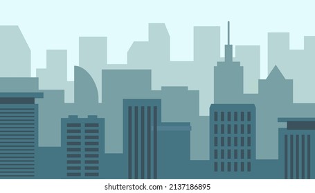 City Skyline Vector Illustration Urban Landscape Stock Vector (Royalty ...