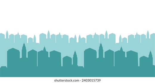 City skyline vector illustration. Urban landscape. Modern cityscape in flat style, Cities Vector Background