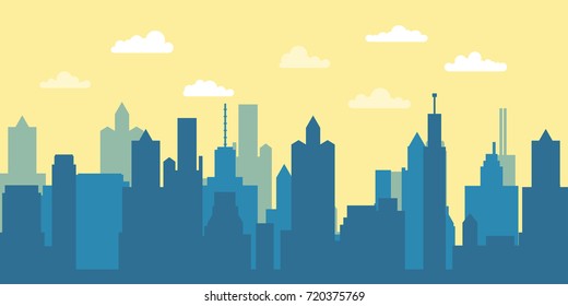 City skyline vector illustration. Urban landscape. Vector illustration.