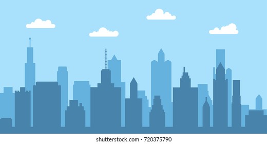 City skyline vector illustration. Urban landscape. Vector illustration.