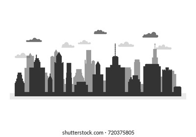 City skyline vector illustration. Urban landscape. Vector illustration.