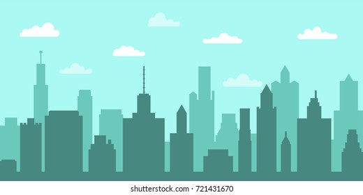 City skyline vector illustration. Urban landscape. Vector illustration.