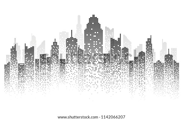 City Skyline Vector Illustration Urban Landscape Stock Vector Royalty Free