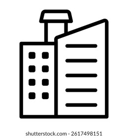 City Skyline Vector Line Icon Design