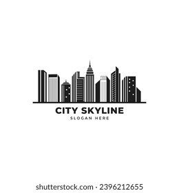 City Skyline Vector Logo Illustration