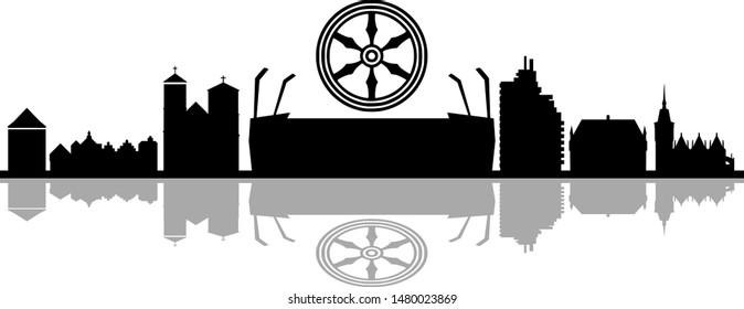 Osnabrück City Skyline Vector Silhouette