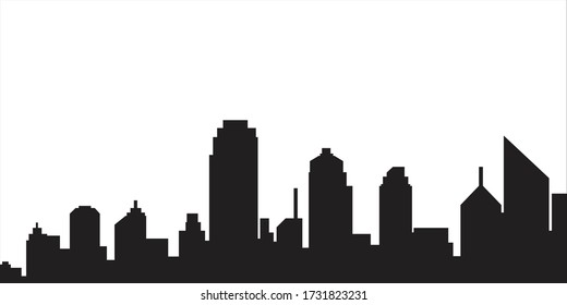 city skyline vector silhouette background
